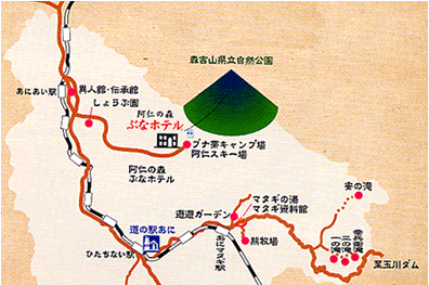 阿仁の森　ぶなホテルマップ