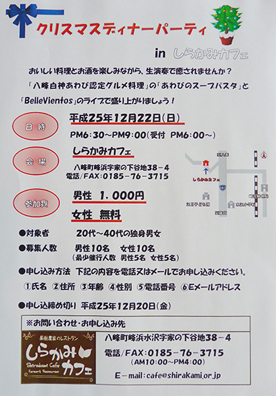 クリスマスディナーパーティー