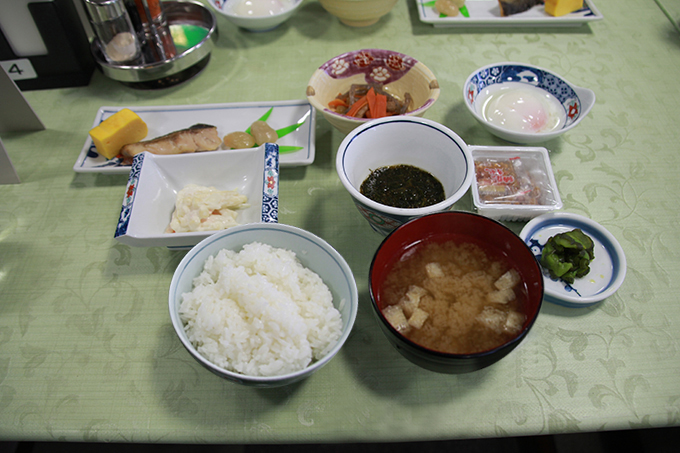 朝食はボリューム満点