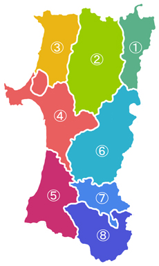 map of Akita