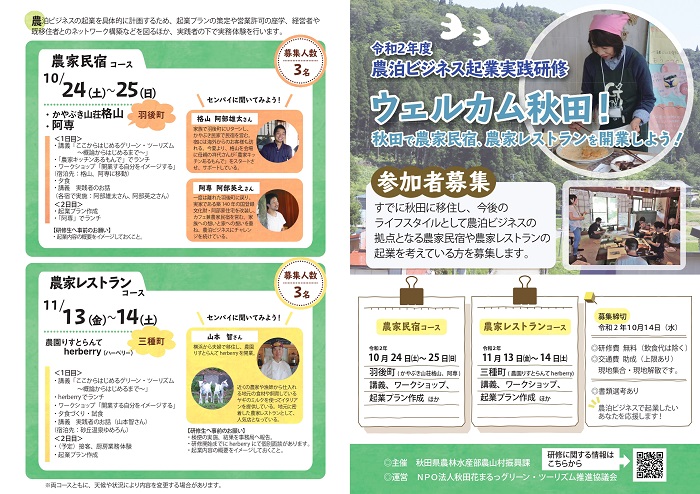 農泊ビジネス起業実践研修