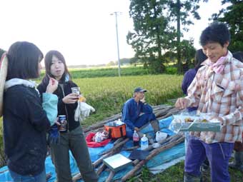 農作業の休憩