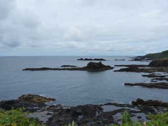 桜島台地から見た日本海