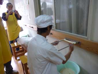 稲庭饂飩作り体験