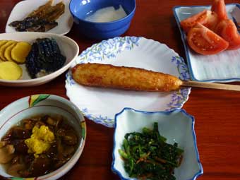 若畑集落での昼食