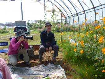 大潟村にて写真撮影