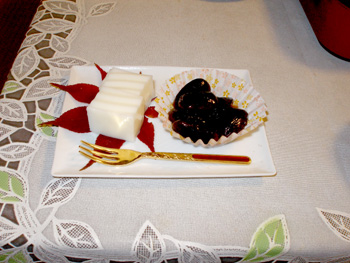 牛乳カンテンと煮豆