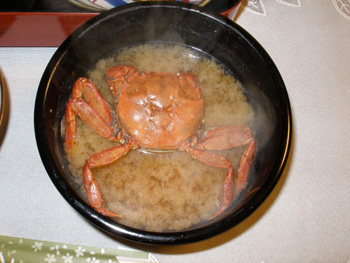 川ガニの味噌汁